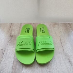 Puma Fenty X Rihanna Surf Slide Green Gecko Womens Size 10.5